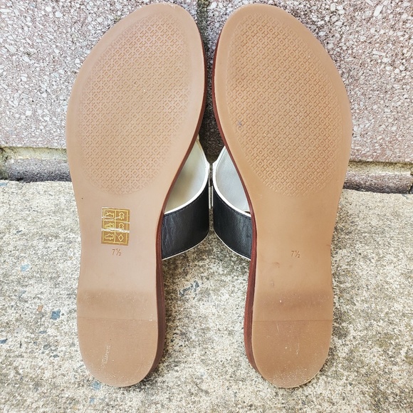 TORY BURCH WOMENS JAMIE THONG LEATHER FLIP FLOP SLIP ON SANDALS SHOES (NWB) - Picture 3 of 13